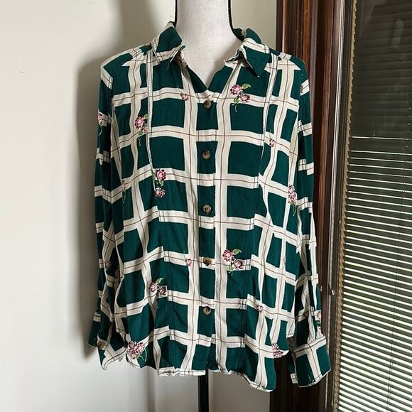 Free People |  Window To My Heart Button Down Shirt Size M - Picture 2 of 9